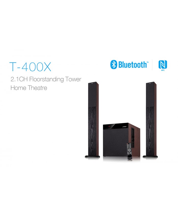 F&D 2:1 Floor Standing Bluetooth Tower Speaker T400X