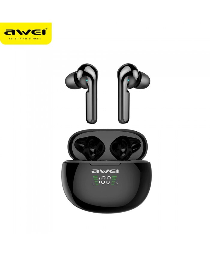 Awei T15P TWS Wireless Bluetooth  Earbuds Touch Control Gaming Earphone Waterproof IPX5 With Display