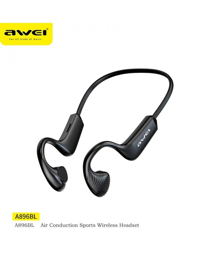 Awei A896 Air Conduction Wireless Bluetooth 5.3 Neckband HiFi Stereo Sound With Built-In Mic