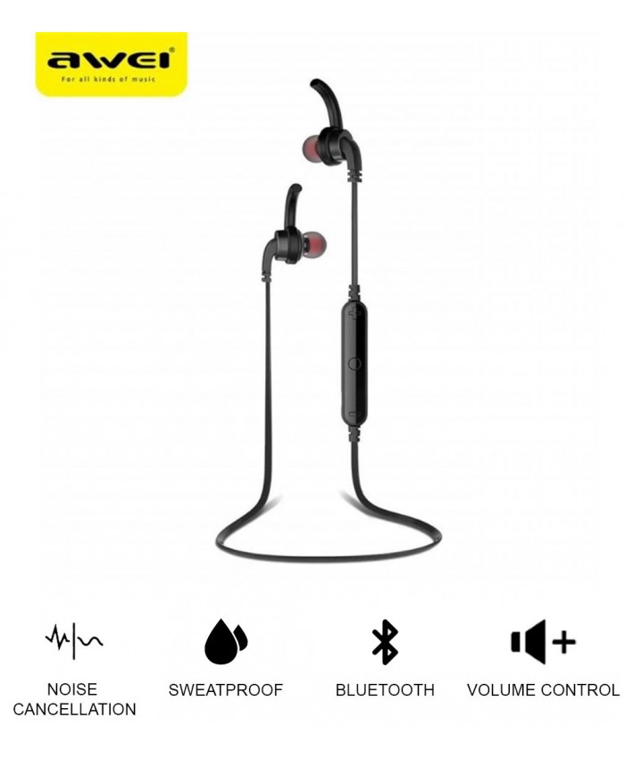 Awei A960BL Wireless Bluetooth Earphone Stereo Sports Active Noise Cancellation Earbuds