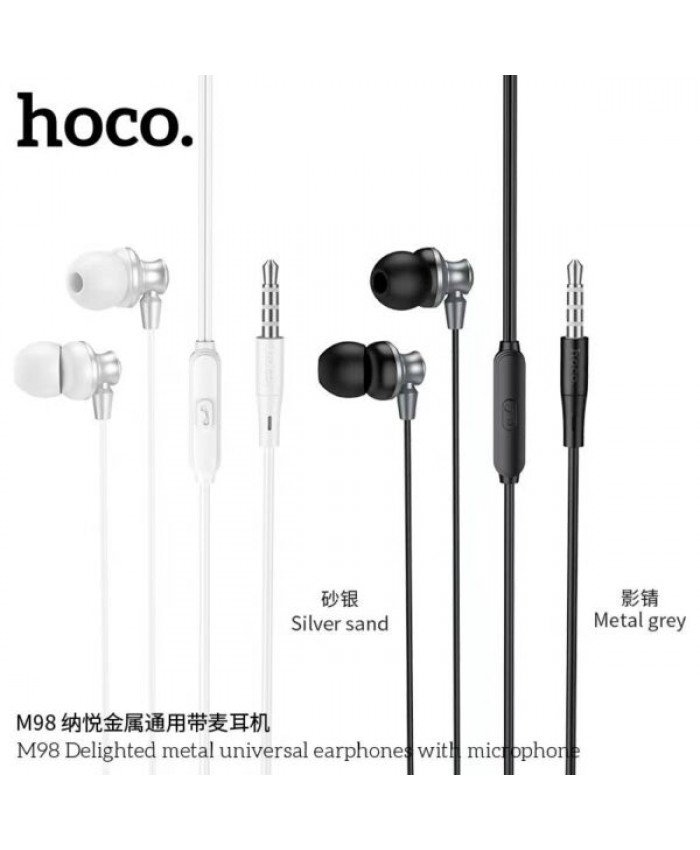 Hoco M98 Delighted metal universal earphones with Built-In microphone