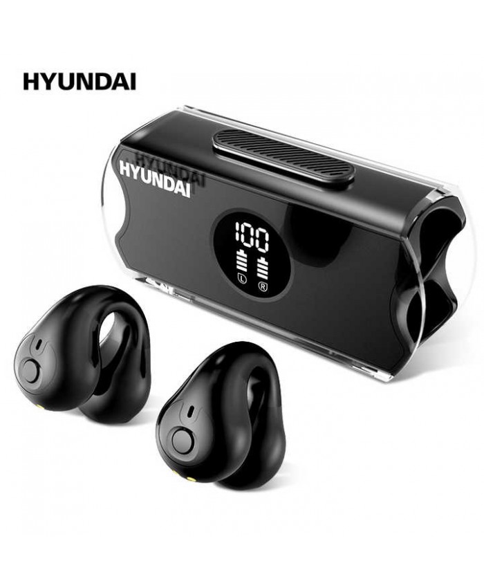 Hyundai HYA6 Wireless Ear Clip Bone Conduction Headphones Open Earhook Sports Headsets TWS Earbuds Bluetooth Earphones