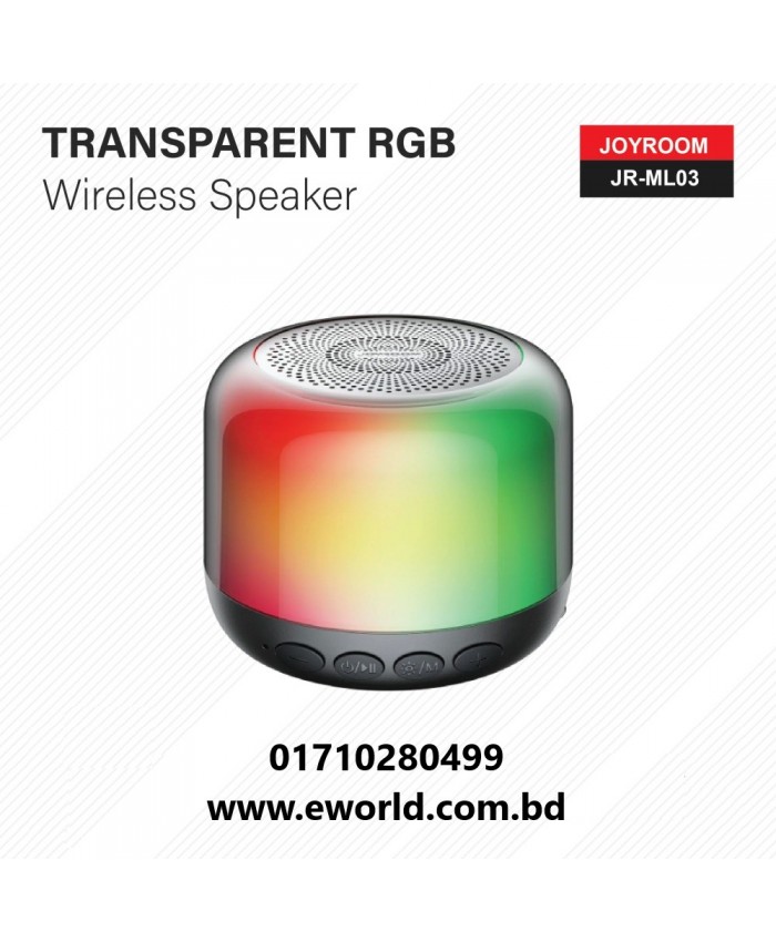 Joyroom JR-ML03 Transparent RGB Lighting Wireless Bluetooth Portable Speaker