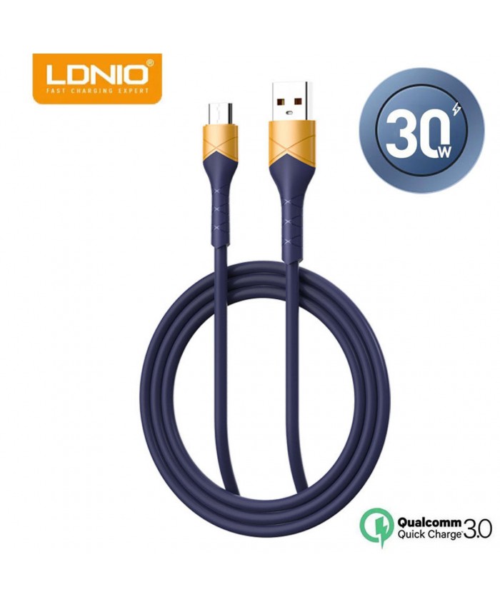 Ldnio LS801 TPE Fast Charging Cable USB To Type-C / Lightning Interface 30W 1M