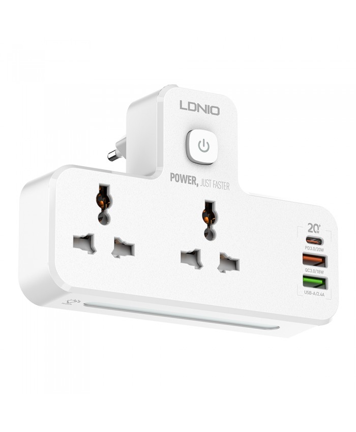 Ldnio SC2311 Extension Sockets USB Wall Plug 3 Power Adapter