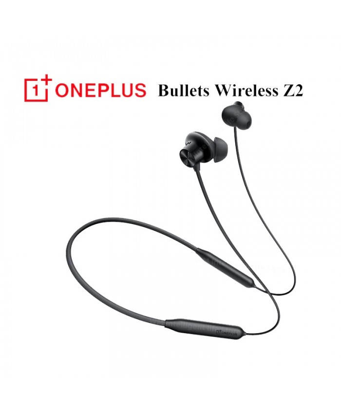 OnePlus Bullets Wireless Z2 Neckband 12.4mm Dynamic Drivers IP55 Al Call Nosie Cancellation Fast Pairing Charging Earphones
