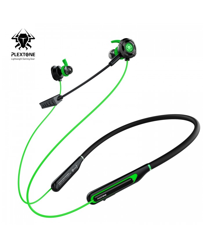 Plextone G3 Virtual 7.1 Wireess Bluetooth Gaming Neckband LED 3D Sound Effect With Low Latency Detachable Long Microphone
