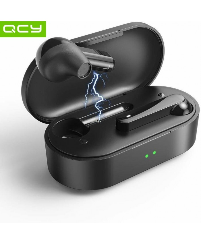 QCY T3 TWS Wireless Bluetooth Earbuds Fingerprint Touch 3D Stereo Dual-Mic Charging Box Noise Reduction Earphone