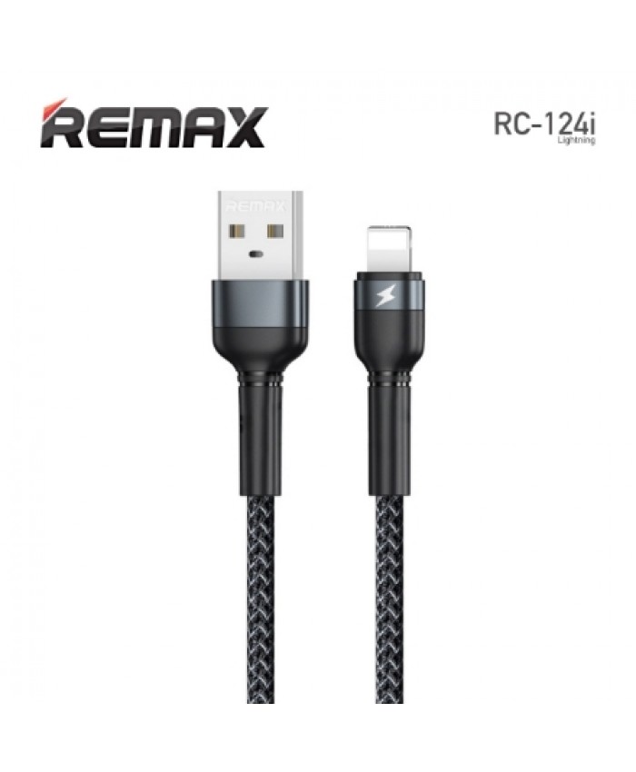 Remax Jany Series RC-124i Lightning Charging & Data Cable  Aluminum Alloy 2.1A 1M For iPhone