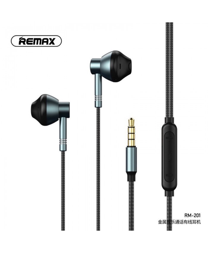 Remax RM-201 High quality Stereo Wired Earphone With Built-In Microphone