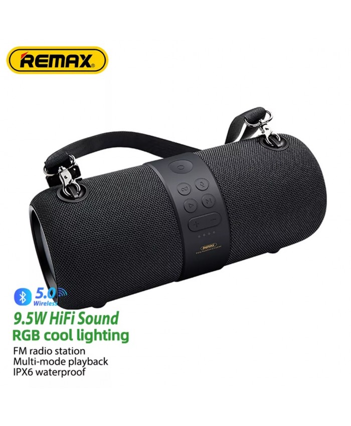 Remax RB-M55 TWS Wireless Speaker Powerful HIFI Subwoofer RGB Light Rechargeable Super Bass  Portable Home Theater Subwoofer Party Stereo Bluetooth Speaker 