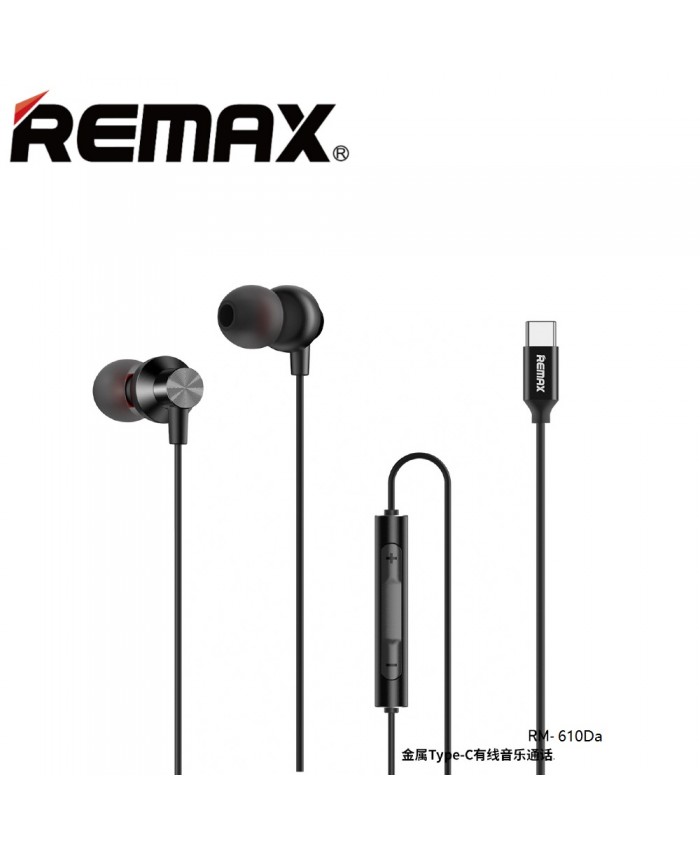 Remax RM-610Da Wired Metal Earphone Type-C