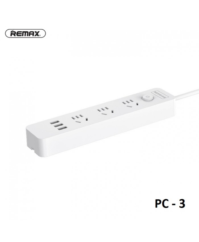 Remax PC-3 New Standard USB Power Strip Safety Protection Gurrented With Extension Cord 1.8M For PC Laptop Mobile 