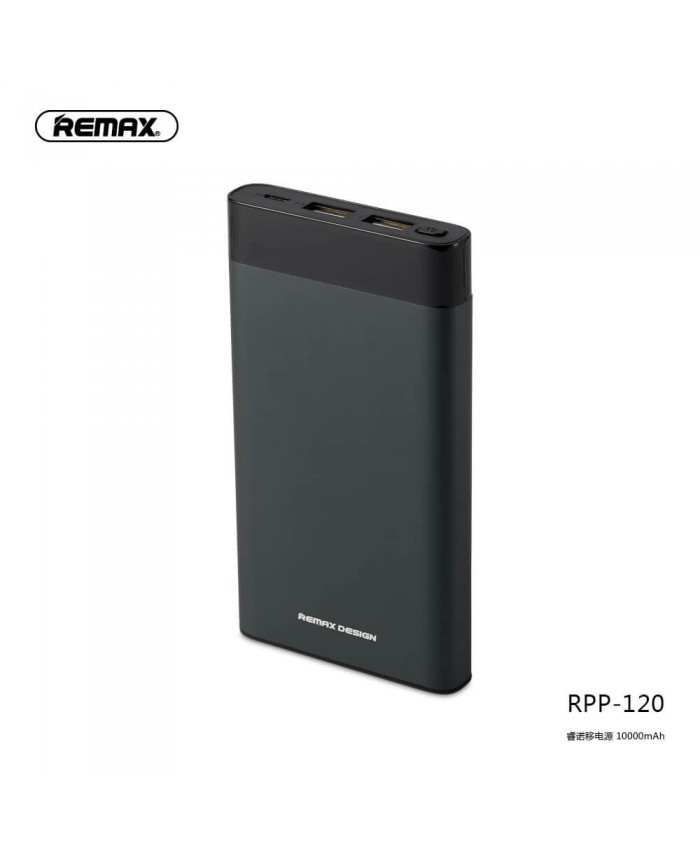 Remax RPP-120 Renor Series 10000mAh Powerbank Metal Body with Digital Display 